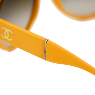 CHANEL | Sunflower Yellow CC Round Sunglasses