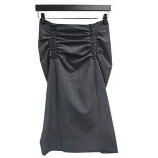 DOLCE & GABBANA | Gray Corset Pencil Skirt