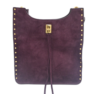 REBECCA MINKOFF | Darren Feed Purple Suede Crossbody Bag