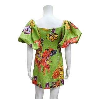 RHODE | Green Lanai Floral Dali Mini Dress