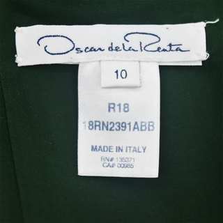 OSCAR DE LA RENTA | Green Textured Fit & Flare Dress