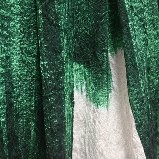 OSCAR DE LA RENTA | Green Textured Fit & Flare Dress