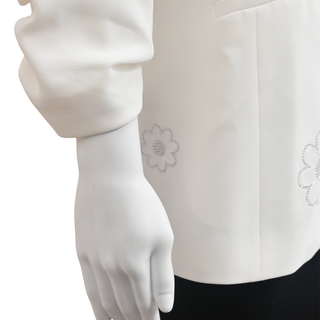 CINQ A SEPT | Khloe White Daisies Crepe Blazer