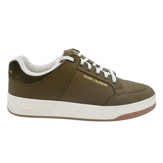 SAINT LAURENT | SL 61 Olive Canvas Low-Top Sneakers