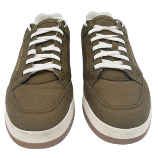 SAINT LAURENT | SL 61 Olive Canvas Low-Top Sneakers