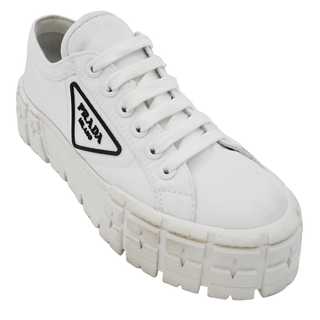 PRADA | White Nylon Platform Sneakers