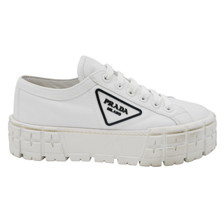 PRADA | White Nylon Platform Sneakers