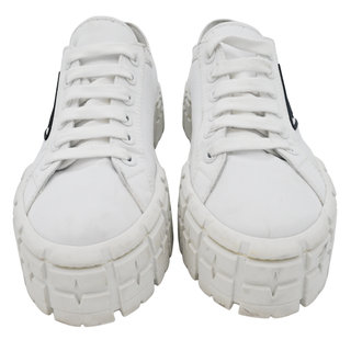 PRADA | White Nylon Platform Sneakers
