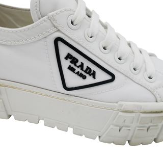 PRADA | White Nylon Platform Sneakers