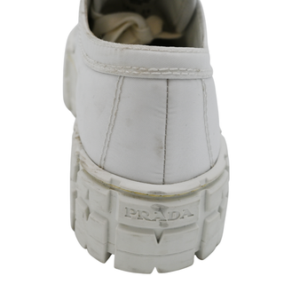 PRADA | White Nylon Platform Sneakers