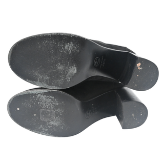 CHANEL | Black Suede CC Logo Boots