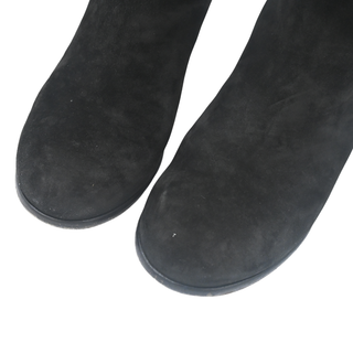 CHANEL | Black Suede CC Logo Boots