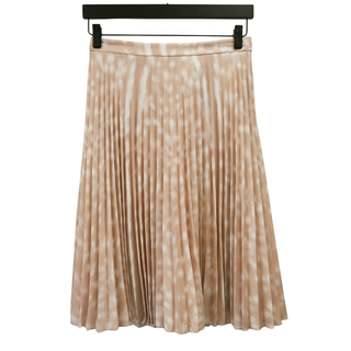 BURBERRY | Soft Fawn Deer Print Pleated Skirt