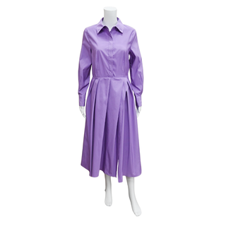 Wisteria Purple Taffeta Shirt Dress