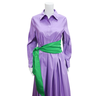 Wisteria Purple Taffeta Shirt Dress