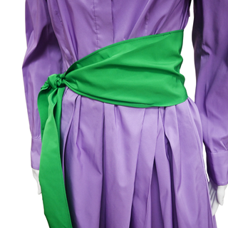 Wisteria Purple Taffeta Shirt Dress