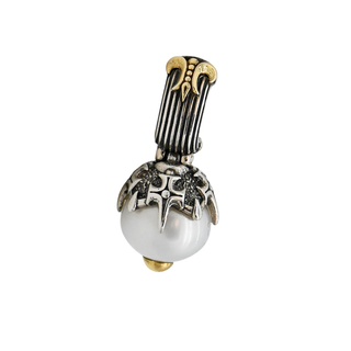 KONSTANTINO | Delos Two-Tone Pearl Drop Earrings