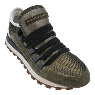 BRUNELLO CUCINELLI | Green Suede Sneakers