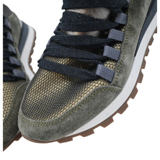 BRUNELLO CUCINELLI | Green Suede Sneakers