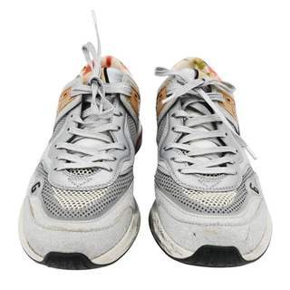 GUCCI | Ultrapace Floral Silver Glitter Sneakers
