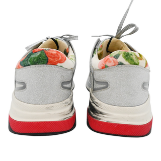 GUCCI | Ultrapace Floral Silver Glitter Sneakers