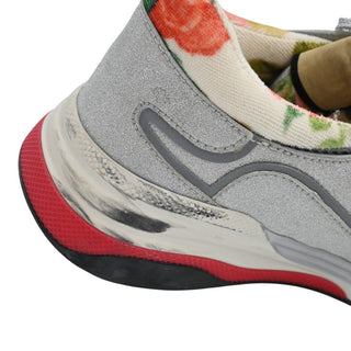 GUCCI | Ultrapace Floral Silver Glitter Sneakers