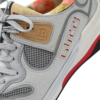 GUCCI | Ultrapace Floral Silver Glitter Sneakers