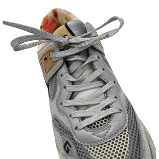GUCCI | Ultrapace Floral Silver Glitter Sneakers