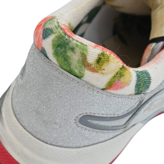 GUCCI | Ultrapace Floral Silver Glitter Sneakers