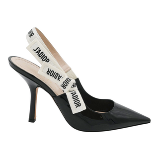 CHRISTIAN DIOR | J'Adior Black Patent Slingback Pumps