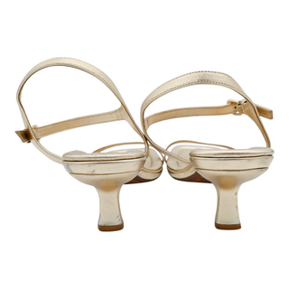 VINCE | Coco Gold Metallic Leather Kitten Heels