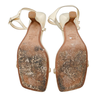 VINCE | Coco Gold Metallic Leather Kitten Heels