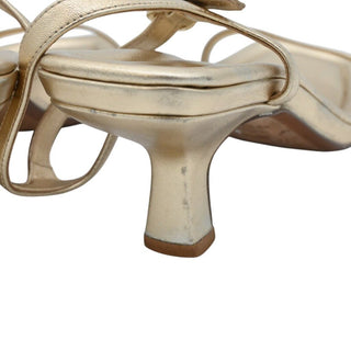 VINCE | Coco Gold Metallic Leather Kitten Heels