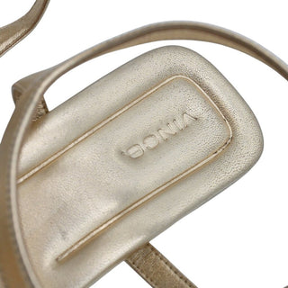 VINCE | Coco Gold Metallic Leather Kitten Heels