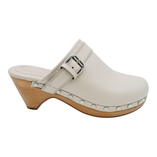 ISABEL MARANT | Titya Off-White Leather Clogs