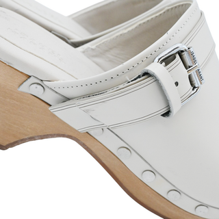ISABEL MARANT | Titya Off-White Leather Clogs