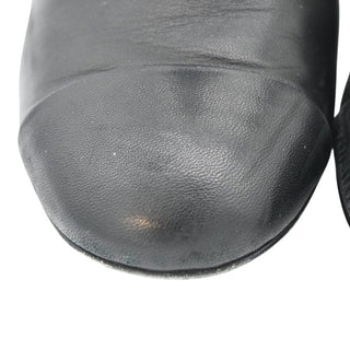 CHANEL | Black Leather Zip Booties