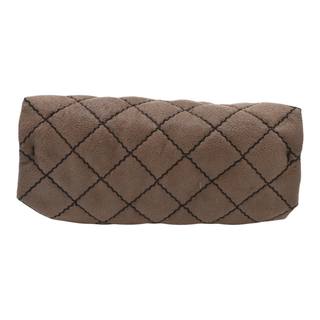 STELLA MCCARTNEY | Beckett Brown Faux-Suede Quilted Shoulder Bag