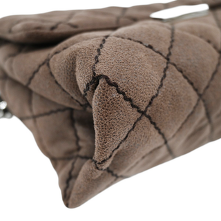 STELLA MCCARTNEY | Beckett Brown Faux-Suede Quilted Shoulder Bag