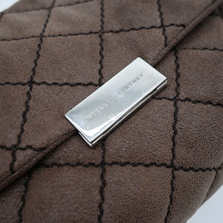 STELLA MCCARTNEY | Beckett Brown Faux-Suede Quilted Shoulder Bag