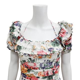ZIMMERMANN | Allia Floral Pintuck Mini Dress