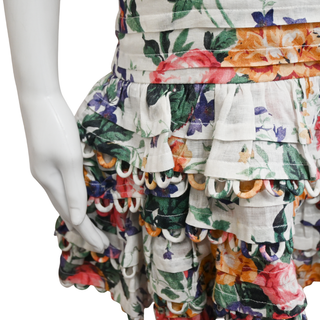 ZIMMERMANN | Allia Floral Pintuck Mini Dress