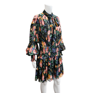 ZIMMERMANN | Allia Floral Shirred Mini Dress