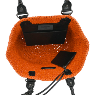 BALENCIAGA | Raffia Motocross Classic Panier Basket Tote Bag