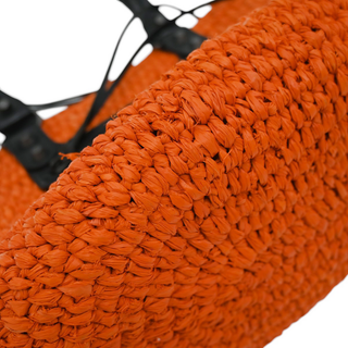 BALENCIAGA | Raffia Motocross Classic Panier Basket Tote Bag