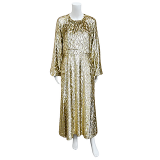 Odina Metallic Fil Coupé Maxi Dress