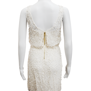ALICE + OLIVIA | White Floral Lace Sleeveless Dress