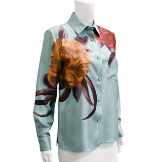 LA DOUBLE J. | Peony Placée Light Blue Boy Shirt