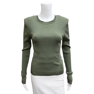 VERONICA BEARD | Acara Stone Army Green Ribbed Top