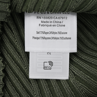 VERONICA BEARD | Acara Stone Army Green Ribbed Top